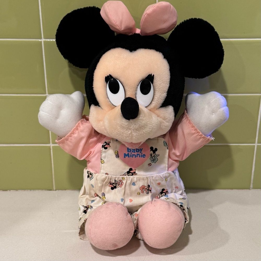 Vintage Disney Baby Minnie Mouse Plush (c. 1980s)